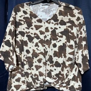 Women's Cow Print Top